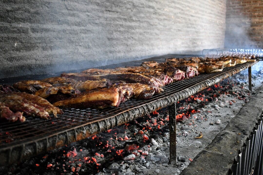 asado barbecue on grill